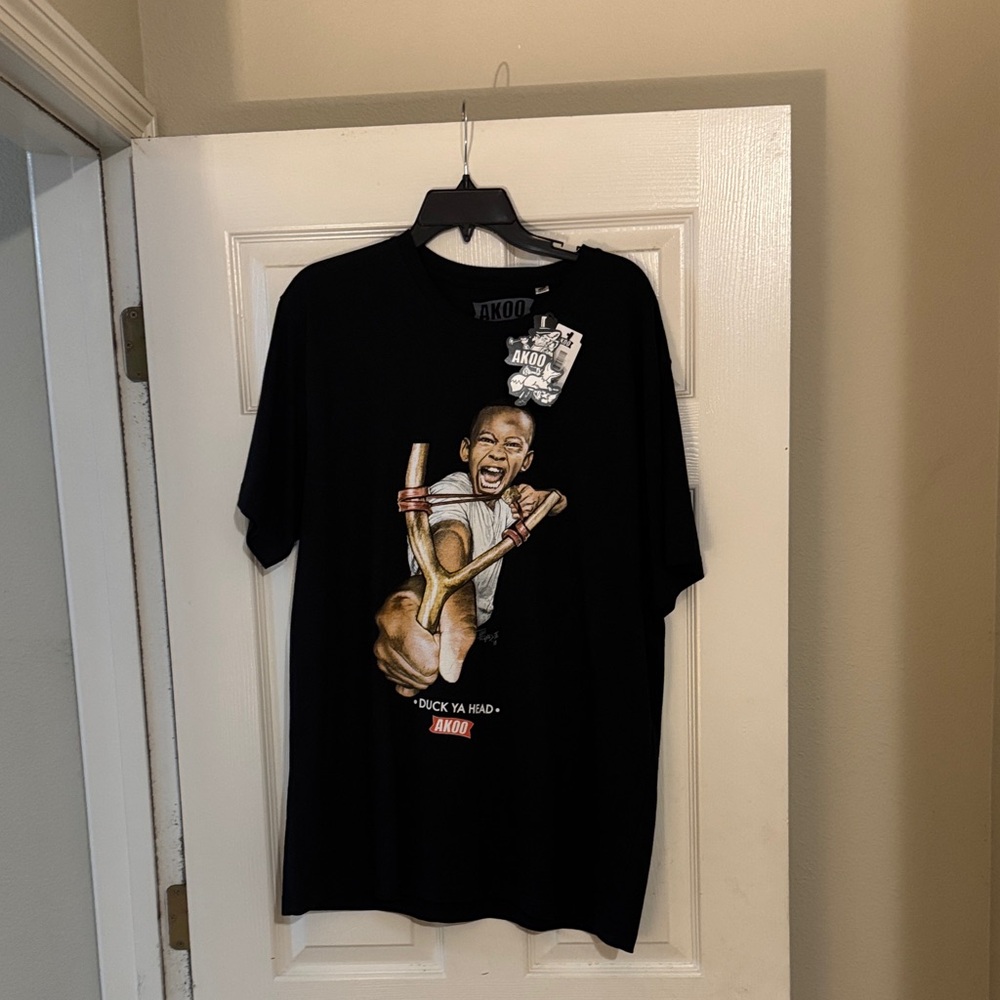 Akoo Black Graphic Short Sleeve Tee